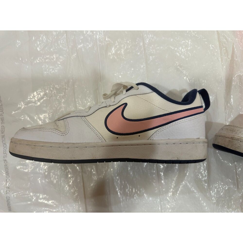 Nike Court Borough Low 2 SE GS Pink Glaze Midnight Navy White Sneakers 7Y